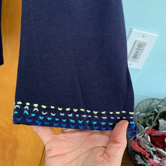 Storybook Knits Navy Dragon Fly Gathering Sweater - Picture 6 of 12